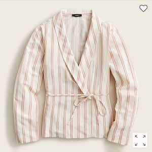 NWT Wrap top in stripe jcrew